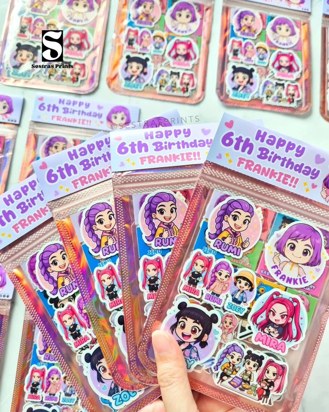 K-Pop birthday sticker set